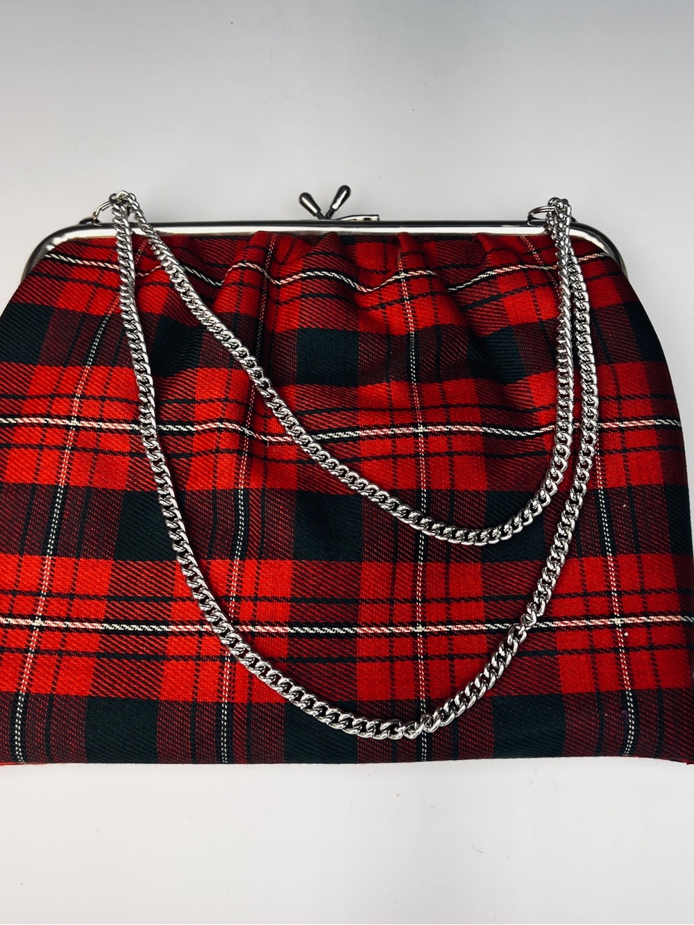 Vintage Tartan Purse Red Plaid Accesory